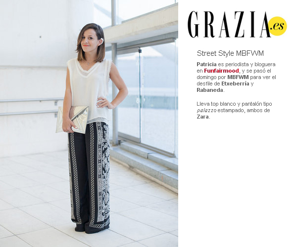 Grazia, mbfwm, madrid, looks,  streetstyle, palazzo, blogger, moda, fashion