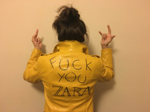 fuckyouzara, chaqueta amarilla, zara